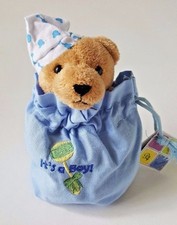 HERRINGTON TEDDY BEARS PETIT FOURS "IT'S A BOY" STUFFED PLUSH TEDDY BEAR 4"