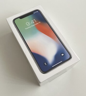 Neu versiegelt Apple iPhone X (10) - silber - UK Lagerbestand - 64 GB Speicher