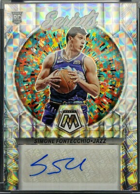 2022-23 Panini Mosaic SIMONE FONTECCHIO #RS-FON Auto RC Silver Scripts