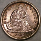 1840 LIBERTY SEATED SILVER DIME VERY BOLD CRISP SHARP APPEALIN PROOF LIKE SCARCE