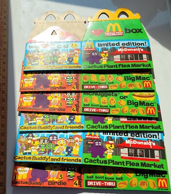 6 2022 McDonalds Cactus Plant Flea Market CPFM Adult Happy Meal - Empty Box ONLY