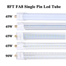 T8 8FT Led Tube Light Bulbs FA8 Single Pin 45W 65W 90W 8 Foot Led Shop Lights