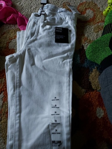 NWT William rast white skinny jeans 24 