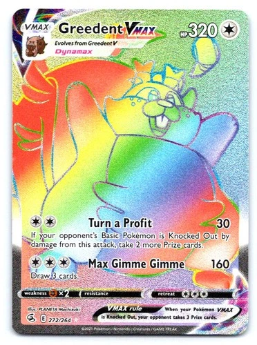 Greedent VMAX (Secret) Pokemon Secret Rare SWSH08: Fusion Strike 272/264