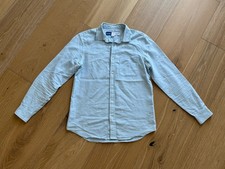 Old Navy Men s Light Blue Everyday Linen Blend Shirt Size S Button Long Sleeve