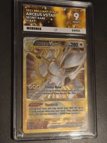 Arceus VSTAR 184/172 Swsh09 Brilliant Stars Holo Pokemon TCG ACE 9 GRADED