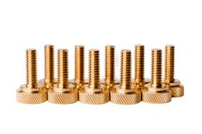 10 PCS 1/420 Brass Knurled Thumb Screws 3/4Inch Thread Length Hardware