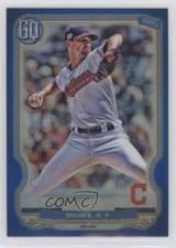 2020 Topps Gypsy Queen Box Topper Chrome Blue Refractor 68/99 Shane Bieber 03cg