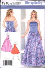 1910 Vintage Simplicity Sewing Pattern Misses Evening Gown Dress UNCUT 6 - 14