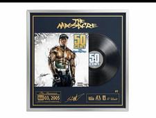 50 CENT AUTOGRAPHED THE MASSACRE 21ST ANNIVERSARY LIMITED EDITION PLAQUE #21/50