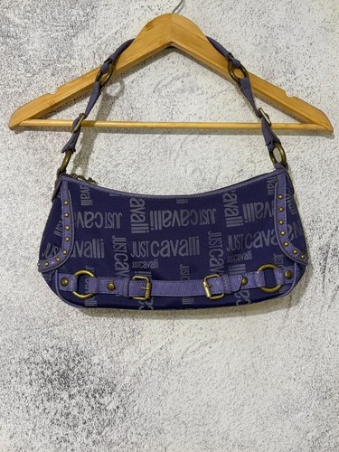Vintage Just Cavalli Purple Shoulder Baguette Bag