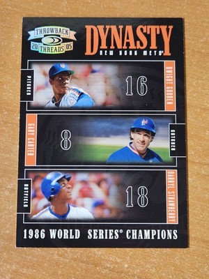 2005 Throwback Threads Dwight Gooden Gary Carter Darryl Strawberry Dynasty #/100