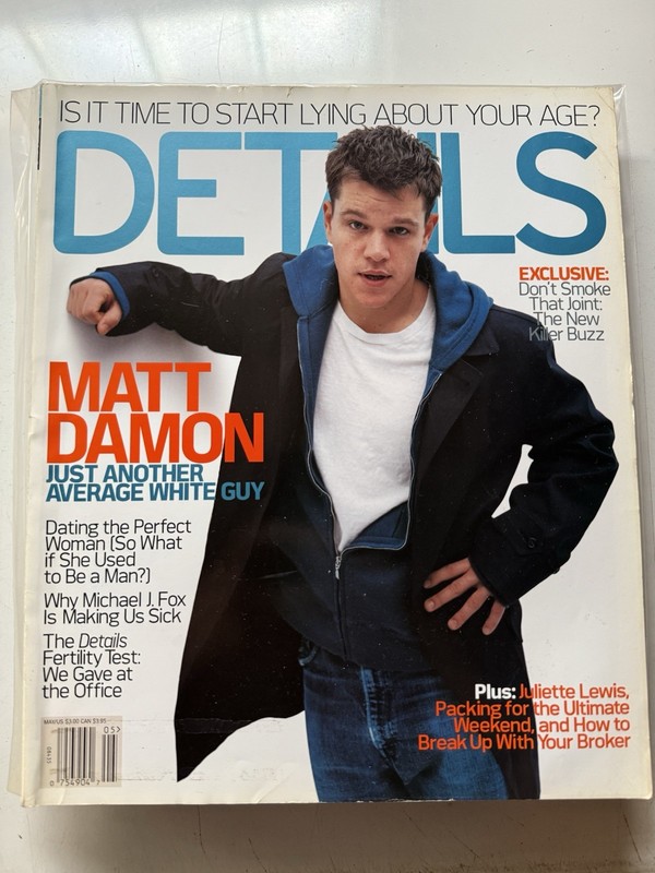 Details Magazine May 2002 Matt Damon-Juliette Lewis