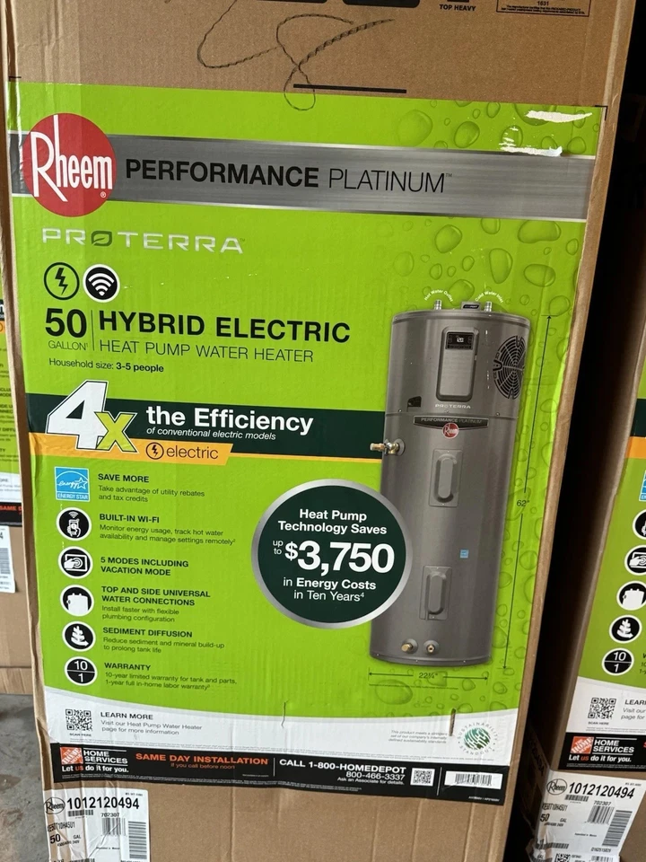 Rheem Performance Platinum 50 gal. Calentador de agua híbrido inteligente de alta eficiencia Foto 4 de 4