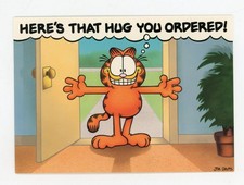 Vintage Postcard Garfield Unposted NOS 4x6 1978 Hug You Ordered