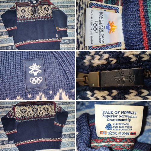 Dale of Norway 2002 Salt Lake Olympics Cardigan WOOL Sweater  