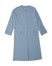 L.L.BEAN Womens Long Sleeve Maxi Dress UK 10 Small Blue Cotton DD66