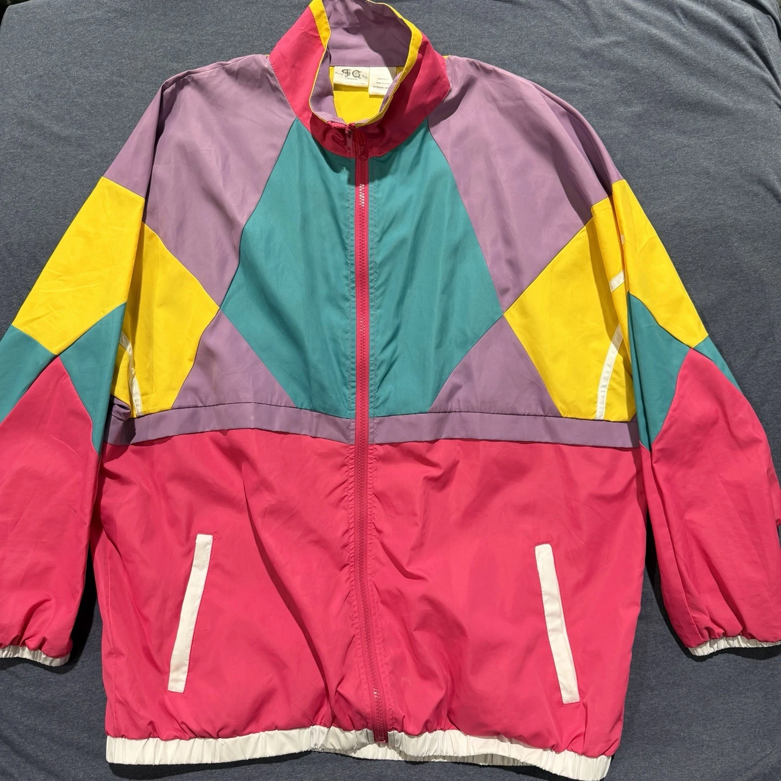 Funny Guy Creation Men's Geometric Windbreaker Jacket Full Zip Multicolor Size L
Opens in a new wind