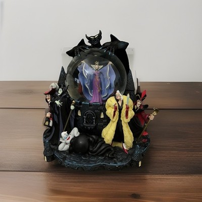 Disney Villains Musical Snow Globe Grim Grinning Ghosts Glow in the Dark Works