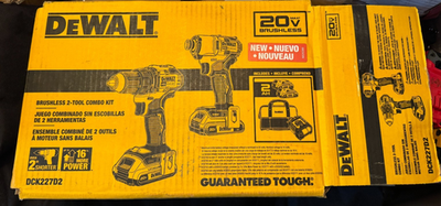 #ad DEWALT 20V MAX 2 Tool Brushless Power Tool Combo Kit with Soft Case $175.00