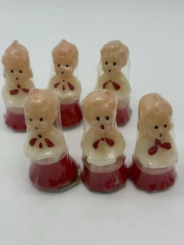 Vintage Shiny Brite Christopher Radko Lot of 2 Boxes Christmas Caroler Candles image 6