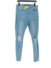 Hera Women's Jeans W 32 in Blue Cotton with Elastane, Polyester Skinny