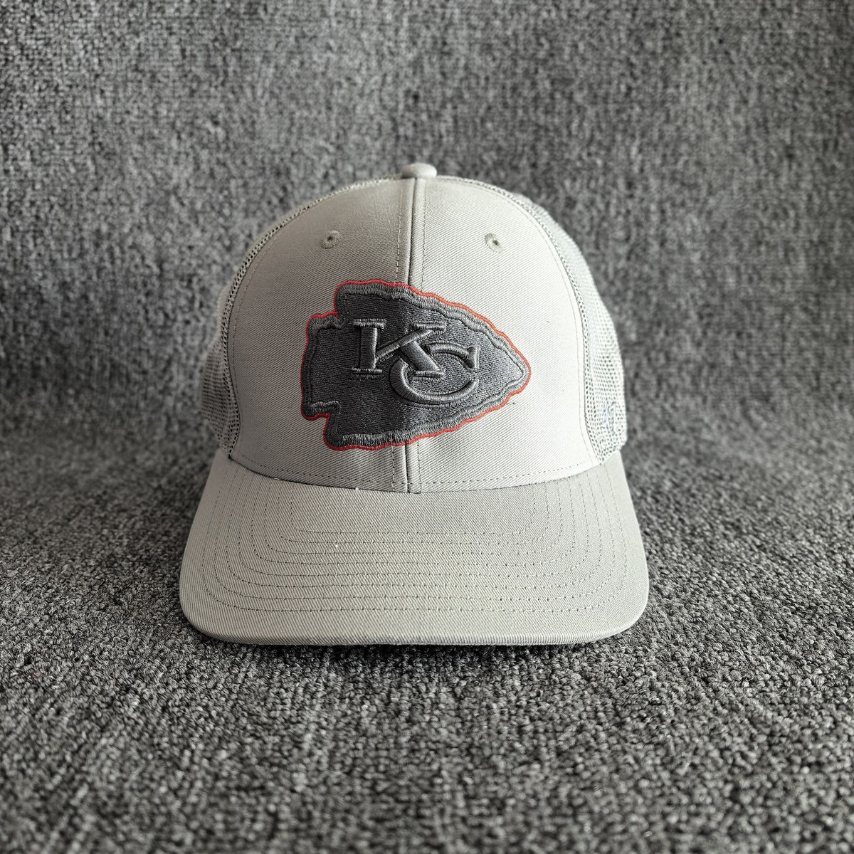47 Brand Kansas City Chiefs NFL Gray Trucker Hat Adjustable Strapback Cap