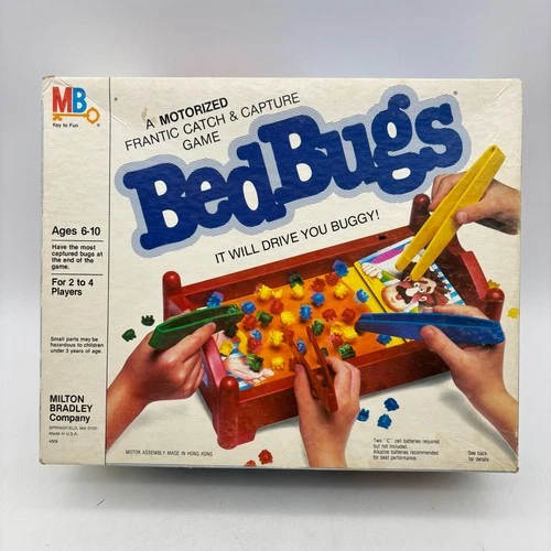 VINTAGE Bed Bugs Game COMPLETE WORKS Milton Bradley 1985 Classic Family Kids