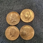 Qty 4 1964 90% silver Kennedy Half dollars