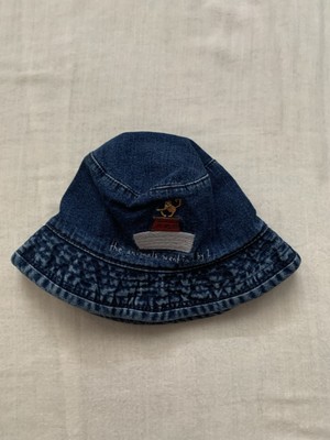 Rare Vintage   the animals went in 2 by 2  1999 Baby Gap Denim Bucket Hat