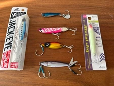Bluefish & Flounder Jig Lure Set 4pcs with Bonus Daiso Jig