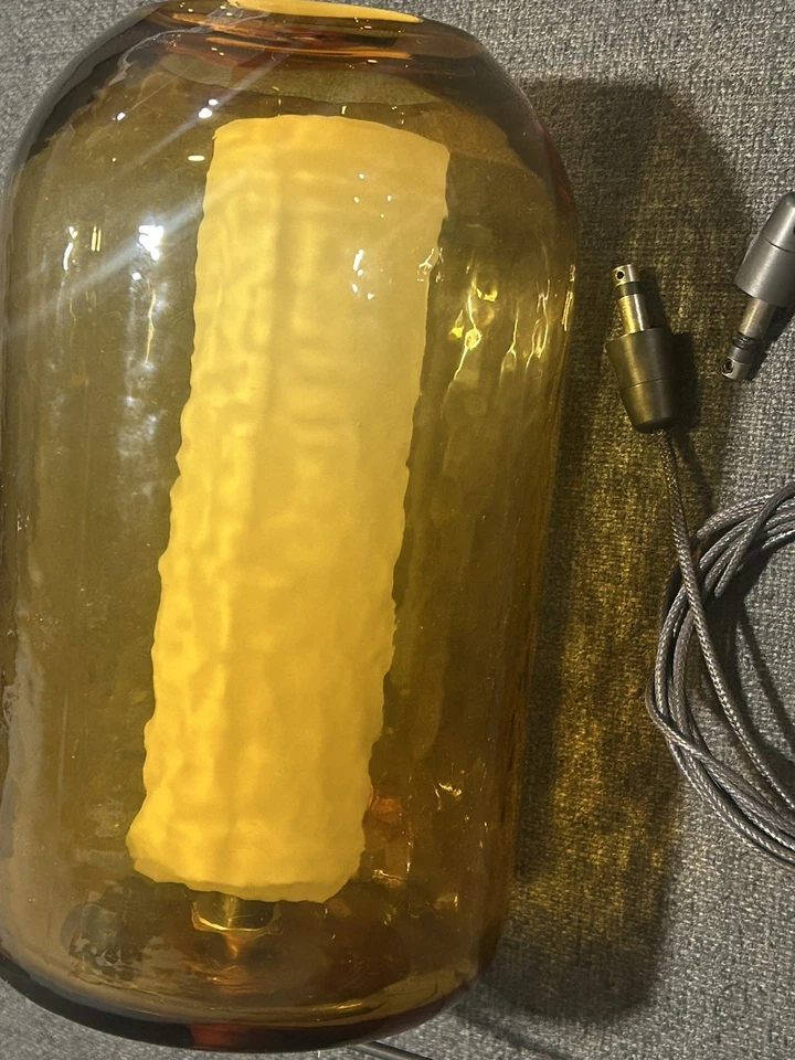 LOT OF 2 PIECES LBL TECH LIGHTING 12V FREEJACK MINI MASON PENDANTS HS574 AMBER - Image 4 of 4