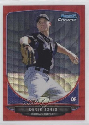 2013 Bowman Chrome Wrapper Redemption Red Wave Refractor 12/25 Derek Jones 00ma