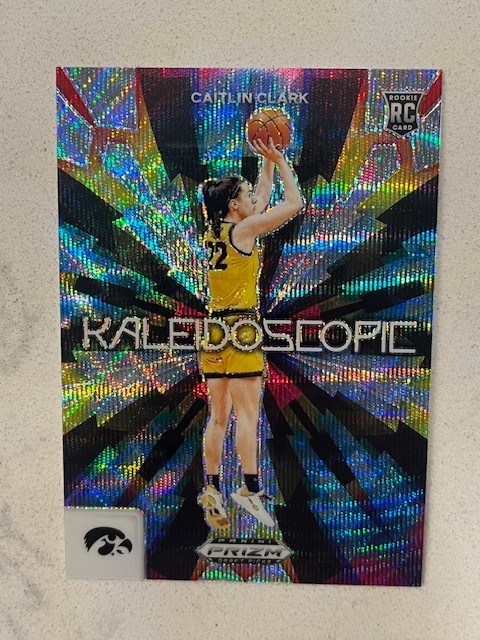 CAITLIN CLARK Iowa 2024 Prizm Draft Picks Kaleidoscopic WAVE Prizm #'d 65/99