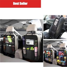 Car Backseat Organizer with Tablet Holder Seat Back Storage Pockets Protector