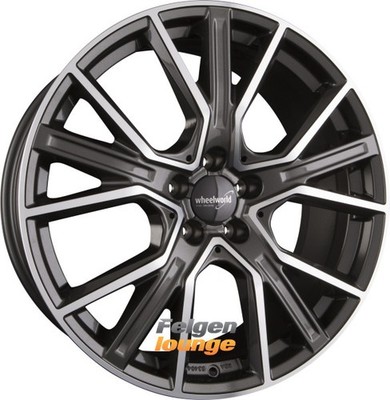 4x 2DRV by WHEELWORLD WH34 Dark Gunmetal Hochglanzpoliert (DGMP+) 7,5x17 ET45