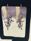 Sterling Silver Swarovski Pearl Cluster Earrings With Facetted Crystal — photo 4