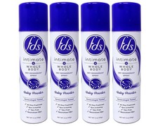FDS INTIMATE WHOLE BODY DRY DEODORANT SPRAY, BABY 0.5 OUNCE PACK OF 4