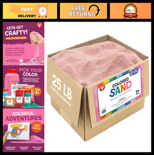 Vibrant Pastel Rainbow Colored Sand - 25 lb Fine Craft Sand for Kids  Sensory P