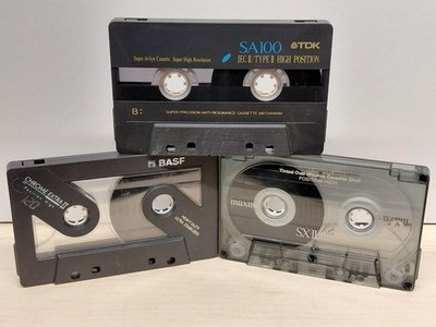 3x 100/110/120 TDK, Maxell, Basf *Unbeschriftet* TYPE 2 IEC II Kassette Cassette