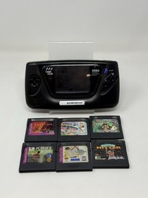 SEGA Game Gear Handheld System - Black + 6 GAMES Tested And Working