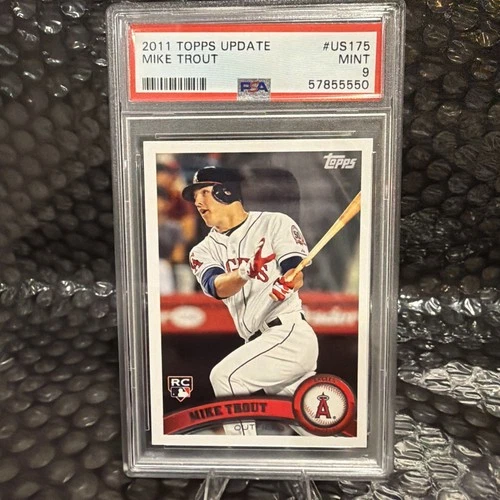 2011 Topps Update Mike Trout Rookie PSA 9 Los Angeles Angels