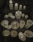 vintage Anchor Hocking "Wexford" pattern pressed glass Rare Collection Lot Of 19