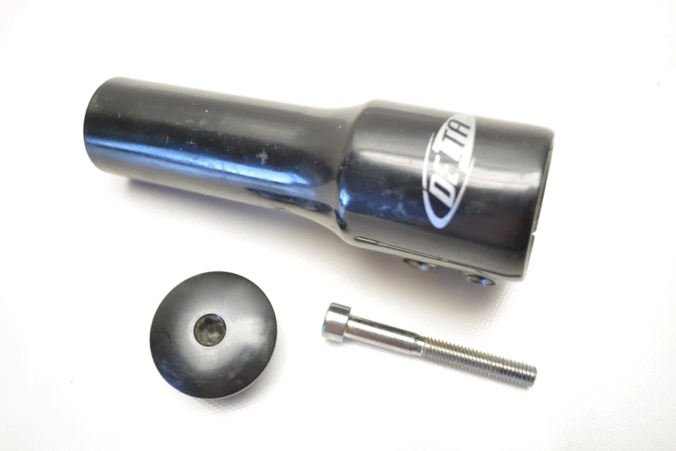 DELTA BIKE GEAR BLACK ALLOY BICYCLE 1 1/8" THREADLESS STEM 70 MM STEERER RISER - Image 3 of 4