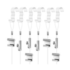 30 Pcs Picture Rail Hanging System Kit Picture Rail Hooks Molding Hangers wit...