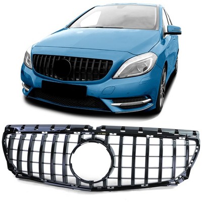 Sport Kühlergrill Schwarz Glanz passend für Mercedes B Klasse W246 2011-2014