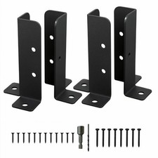 4/8 PCS Heavy Duty Fence Post Holder Support Base for Deck Railing Mailbox