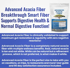 Advanced Acacia Fiber Powder 2.5 Ibs (40Oz) Organic Soluble Fiber Leaky Gut R...