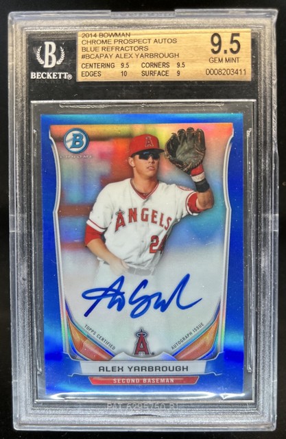 2014 Bowman Alex Yarbrough Chrome Prospect Auto Blue Refractor #/150 BGS 9,5/10