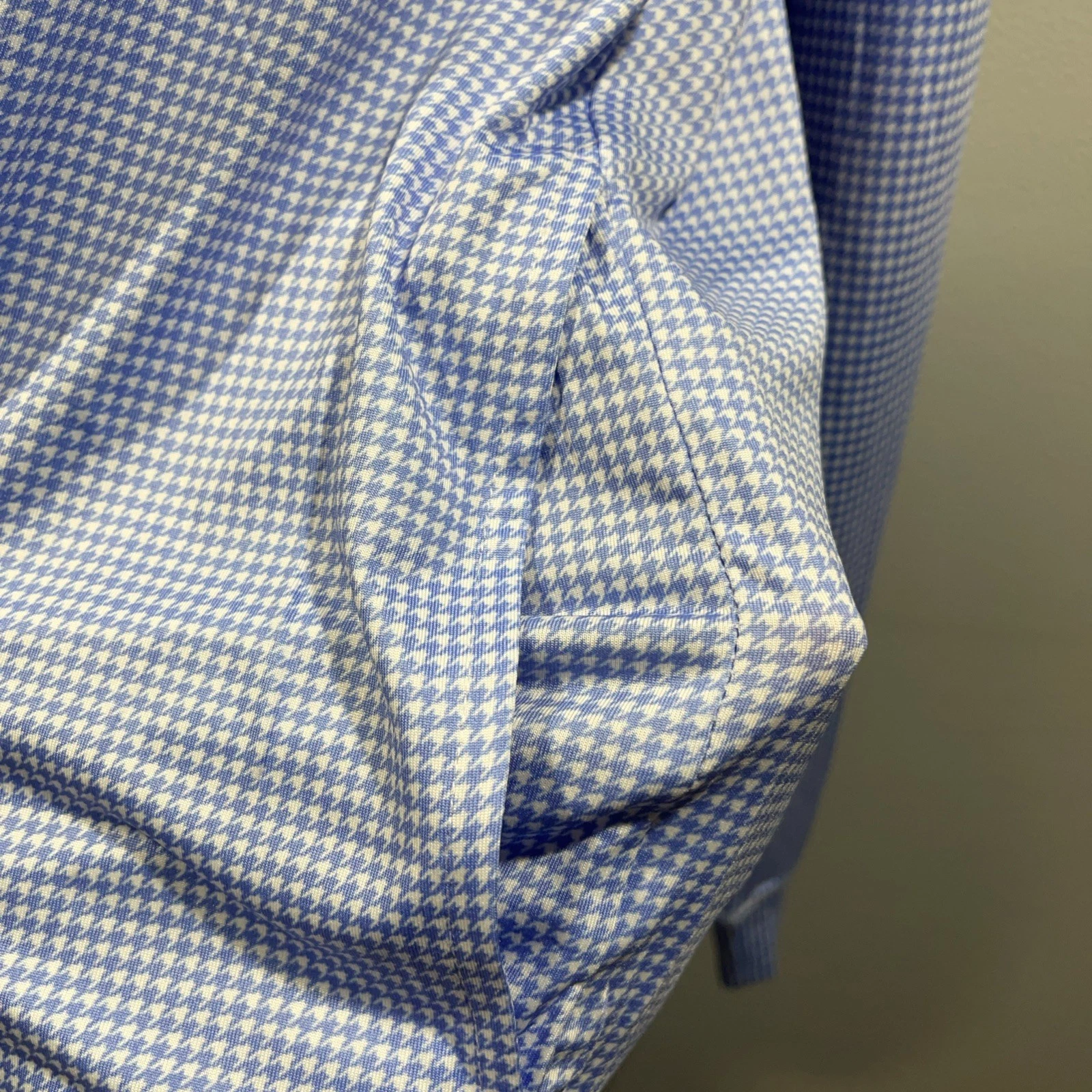 VETEMENTS Pullover Tailorbyrd Performance uomo XL blu pied de poule manica lunga golf felpa con cappuccio